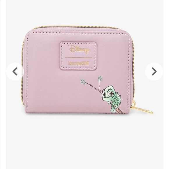Loungefly Disney Tangled Illustration Rapunzel Tree Mini Zip Wallet NWT - Picture 4 of 5